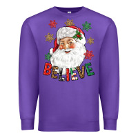 Purple Believe Christmas Premium Sweatshirt - NancyCooperArtShop