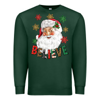 Sports Green Believe Christmas Premium Sweatshirt - NancyCooperArtShop