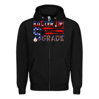 Black batter up 5th grade Zipper Hoodie - JahusDesignShop