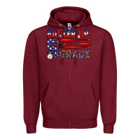 Burgundy batter up 5th grade Zipper Hoodie - JahusDesignShop