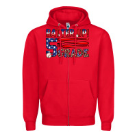 Red batter up 5th grade Zipper Hoodie - JahusDesignShop