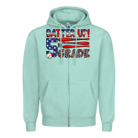 Seafoam batter up 5th grade Zipper Hoodie - JahusDesignShop