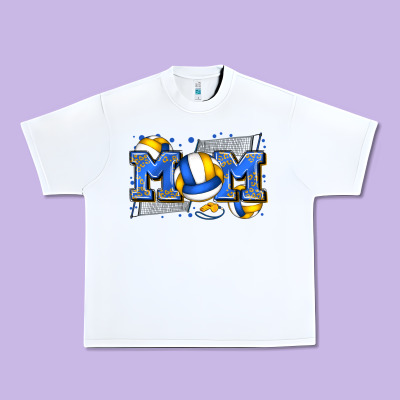 Mom Volleyball Urban Heavy Tee Designed By Zillion Design Studio