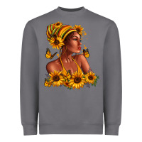 Storm Afro American woman sunflowers Heavyweight Sweatshirt - RanaPortraitStore