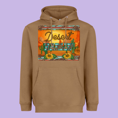 Western Desert Darlin Sunset Serape Leopard Sunflowers Mousepad Heavyweight Hoodie Designed By Barkaloodesign