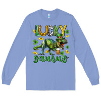 Colony Blue Lucky saurus st.patricks day Long Sleeve Tee - Neo Western