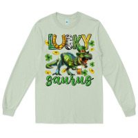 Matcha Lucky saurus st.patricks day Long Sleeve Tee - Neo Western