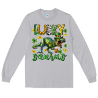 Moon Dust Lucky saurus st.patricks day Long Sleeve Tee - Neo Western