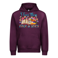 Mauve Wine i love them thick and spicy Urban Hoodie - Artiststas