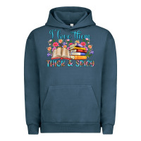Pigment Midnight Navy i love them thick and spicy Urban Hoodie - Artiststas