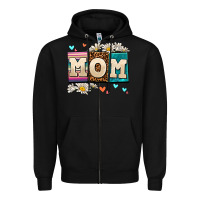 Black daisy mom Zipper Hoodie - AdoDesignShop