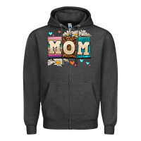 Charcoal Heather daisy mom Zipper Hoodie - AdoDesignShop