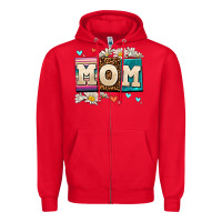 Red daisy mom Zipper Hoodie - AdoDesignShop