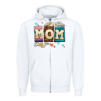 White daisy mom Zipper Hoodie - AdoDesignShop