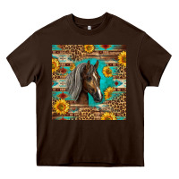 Chocolate Brown western tennessee horse Heavy Core Tee - LillyAllenDesigns