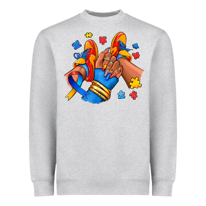 Autism Afro Girl Sneakers Heavyweight Sweatshirt by RanaPortraitStore | Teevron