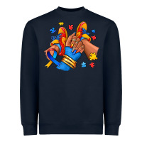 Navy Autism afro girl sneakers Heavyweight Sweatshirt - RanaPortraitStore