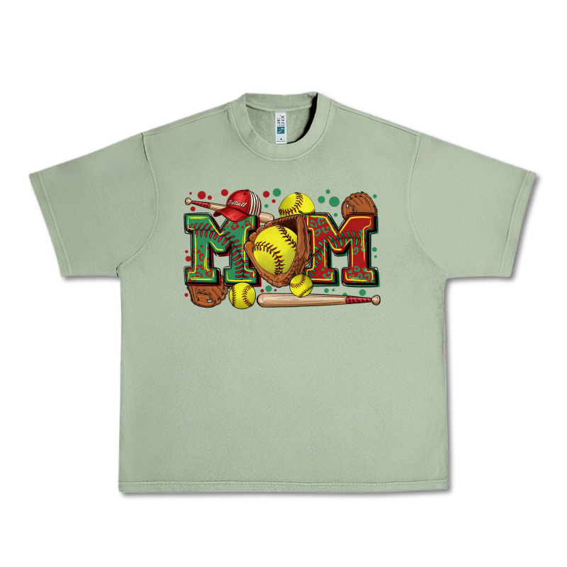 Mom Softball Urban Heavy Tee by Zillion Design Studio | Teevron