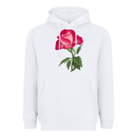 White Love At First Sight Rose Heavyweight Hoodie - LillyAllenDesigns