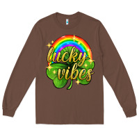 Chestnut Lucky vibes st. patricks day Long Sleeve Tee - Neo Western