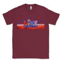 Burgundy love america gnome libbey cup Classic Tee - HRA Design Shop