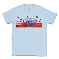 Dusty Blue love america gnome libbey cup Classic Tee - HRA Design Shop