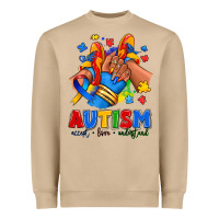 Mushroom Autism accept love understand afro girl sneakers Heavyweight Sweatshirt - RanaPortraitStore