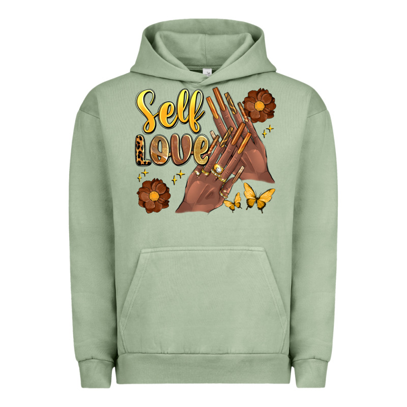 Black Woman Self Love Nails Urban Hoodie by Artiststas | Teevron