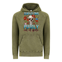 Vintage Olive surviving purely out of spite Vintage Hoodie - JahusDesignShop