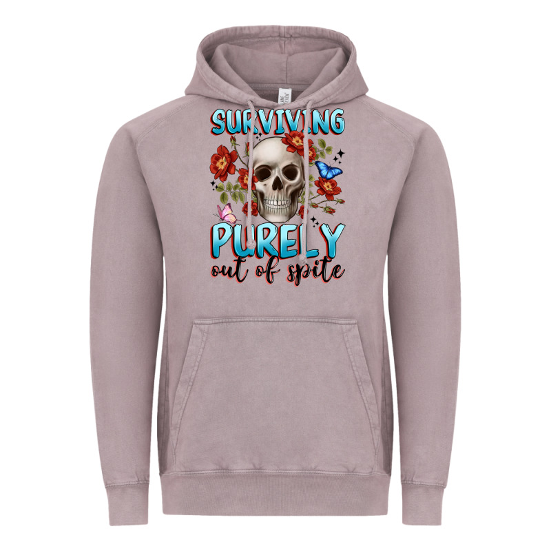 Surviving Purely Out Of Spite Vintage Hoodie by JahusDesignShop | Teevron