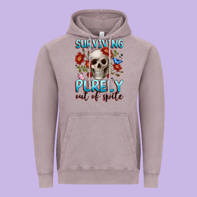 Surviving Purely Out Of Spite Vintage Hoodie Designed By Jahusdesignshop