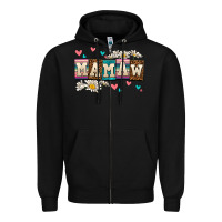Black daisy mamaw Zipper Hoodie - AdoDesignShop