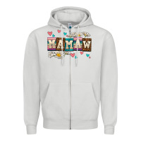 Dove Grey daisy mamaw Zipper Hoodie - AdoDesignShop