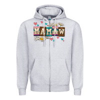 Heather Grey daisy mamaw Zipper Hoodie - AdoDesignShop