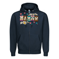 Navy daisy mamaw Zipper Hoodie - AdoDesignShop