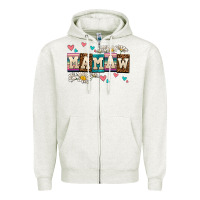 Oatmeal Heather daisy mamaw Zipper Hoodie - AdoDesignShop