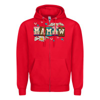 Red daisy mamaw Zipper Hoodie - AdoDesignShop