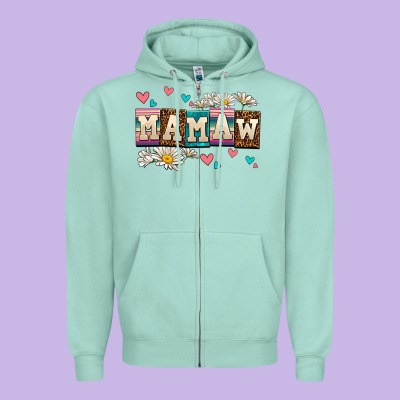 Daisy Mamaw Zipper Hoodie Designed By Adodesignshop