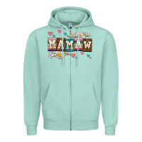 Seafoam daisy mamaw Zipper Hoodie - AdoDesignShop