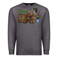 Charcoal Heather Christmas Army Dad Premium Sweatshirt - NancyCooperArtShop