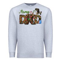 Heather Grey Christmas Army Dad Premium Sweatshirt - NancyCooperArtShop