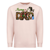 Pale Pink Christmas Army Dad Premium Sweatshirt - NancyCooperArtShop