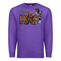 Purple Christmas Army Dad Premium Sweatshirt - NancyCooperArtShop