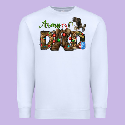 Christmas Army Dad Premium Sweatshirt Designed By Nancycooperartshop