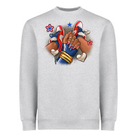 Heather Grey Baseball afro girl sneakers Heavyweight Sweatshirt - RanaPortraitStore