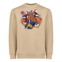 Mushroom Baseball afro girl sneakers Heavyweight Sweatshirt - RanaPortraitStore