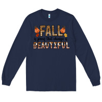 Navy Fall Long Sleeve Tee - CowhideDigitalArt