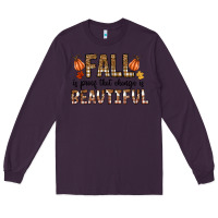 Plum Fall Long Sleeve Tee - CowhideDigitalArt