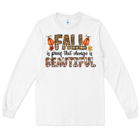 White Fall Long Sleeve Tee - CowhideDigitalArt