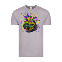 Vintage Zinc mardi gras mask dachshund puppy Vintage Tee - RanaPortraitStore